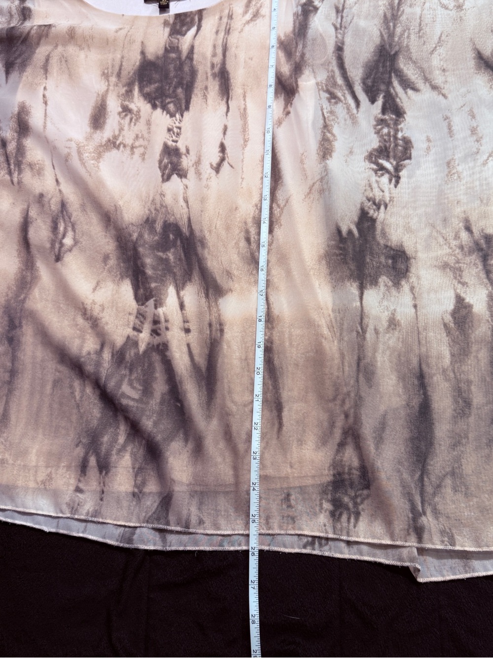 Melissa Paige Women’s Taupe and Beige Abstract Tie-Dye Dolman Top Size XS - Picture 6 of 7